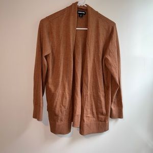 Lands End Open Beige Cardigan Size Medium